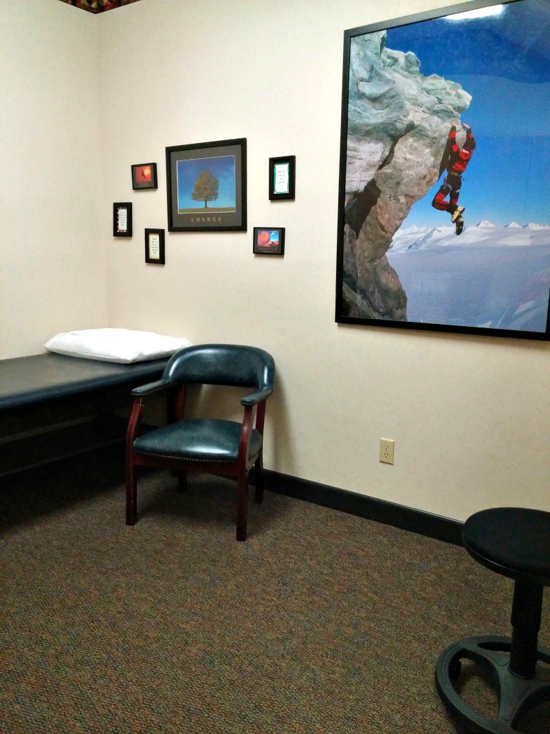 Dr. Hipke's medical clinic offers a relaxed patient room where you can look through high school annuals or solve the challenging puzzles.